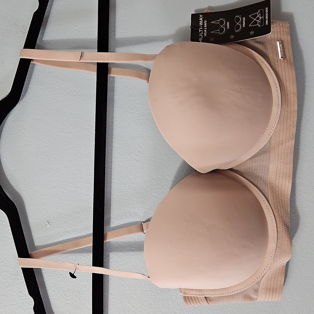 Tahari Multi-Way Nude Push Up Underwire Bra Size 36C
